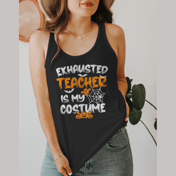 Fun Halloween Sayings Quotes Exhausted Teacher Is My Costume -Adults Short Sleeve Halloween Teacher T-Shirt Small Flowy Tank, funny design Fun Halloween Sayings Quotes Exhausted Teacher Is My Costume -Adults Short Sleeve Halloween Teacher T-Shirt Small Flowy Tank, funny design