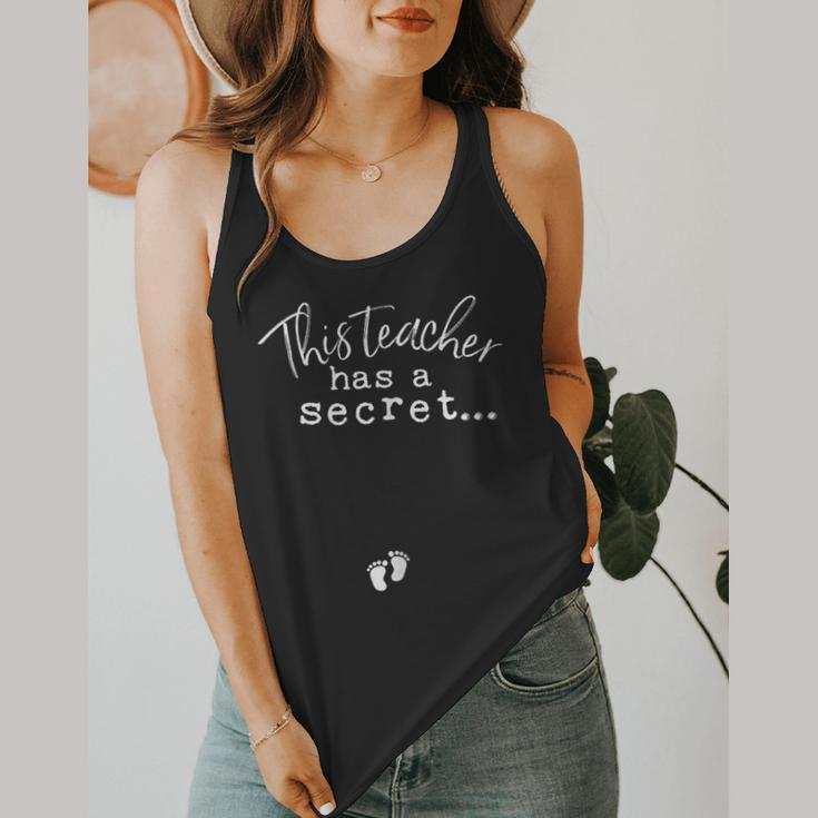 Fun Pregnant Teacher Announcement Idea- Footprints On Tummy Flowy Tank, funny design Fun Pregnant Teacher Announcement Idea- Footprints On Tummy Flowy Tank, funny design