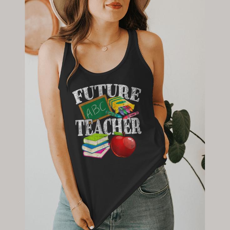 Future Teacher With Canyon And Book Teacher Men Women Girls Kids Flowy Tank, funny design