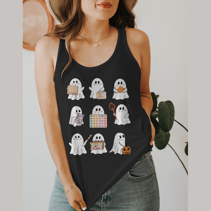 Ghost Speech Therapy Teacher Spooky Season Halloween Flowy Tank, funny design