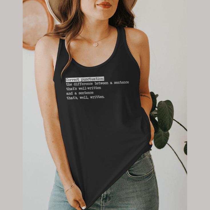 Grammar Teacher And Punny Punctuation Flowy Tank, funny design Grammar Teacher And Punny Punctuation Flowy Tank, funny design