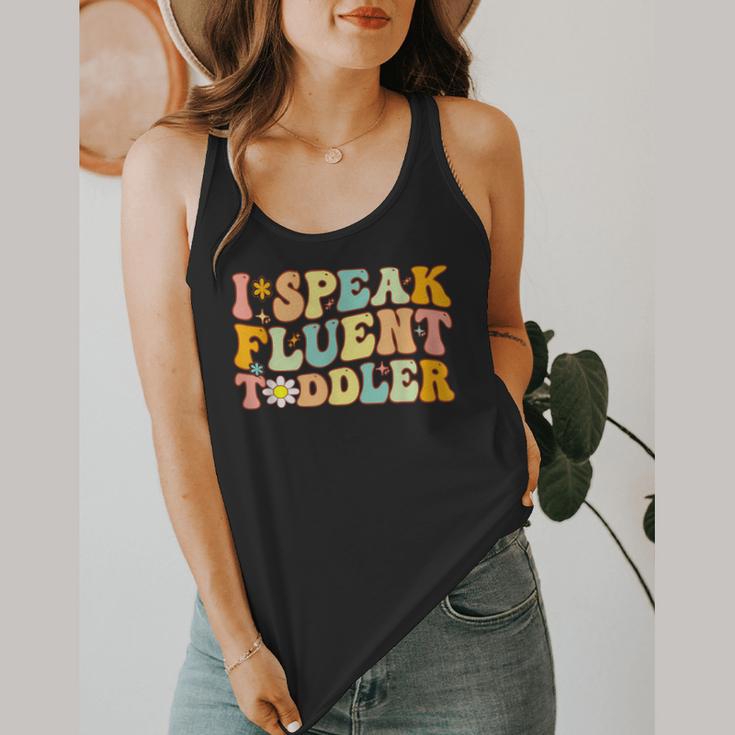 Groovy I Speak Fluent Toddler Daycare Provider Teacher Flowy Tank, funny design Groovy I Speak Fluent Toddler Daycare Provider Teacher Flowy Tank, funny design