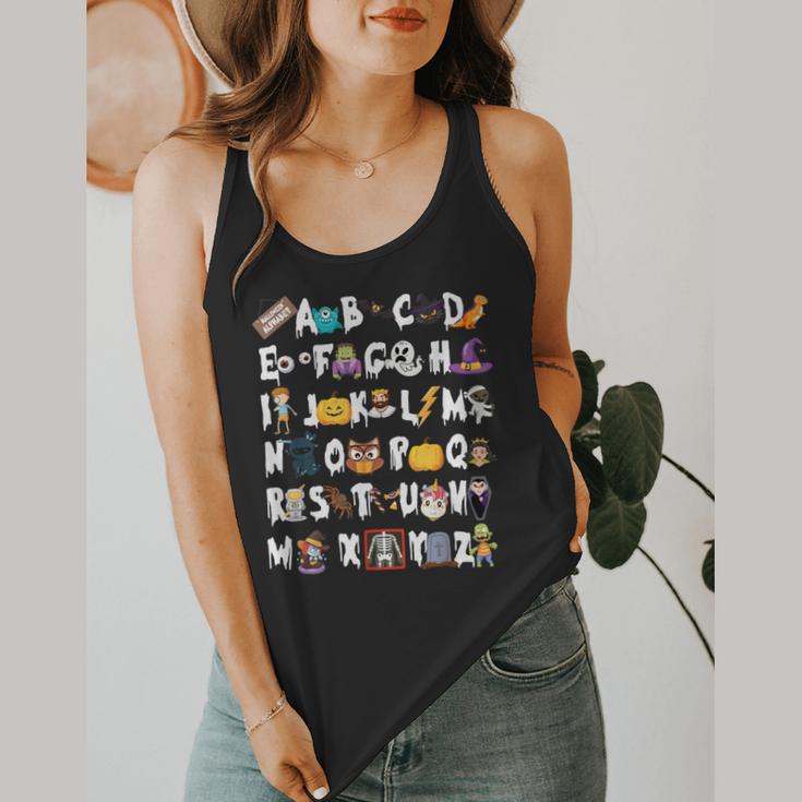 Halloween Alphabet ABCs Learning Kindergarten Teacher Men Women Kids Flowy Tank, funny design Halloween Alphabet ABCs Learning Kindergarten Teacher Men Women Kids Flowy Tank, funny design