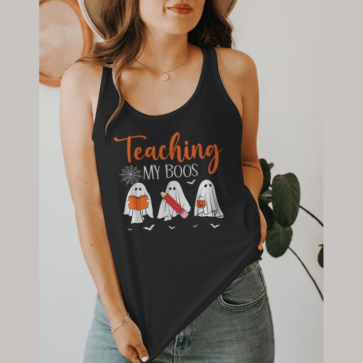 Halloween Ghost Teachers Teaching My Boos Costume Women Men Flowy Tank, funny design Halloween Ghost Teachers Teaching My Boos Costume Women Men Flowy Tank, funny design