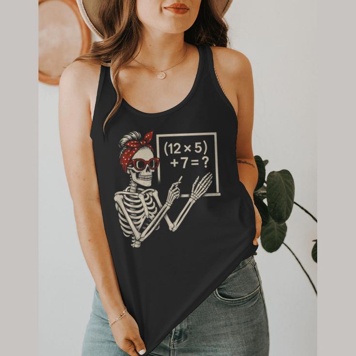 Halloween Math Teacher Skeleton Six Seven Meme Brainrot Flowy Tank, funny design Halloween Math Teacher Skeleton Six Seven Meme Brainrot Flowy Tank, funny design