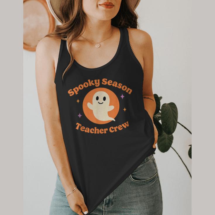 Halloween Teacher Crew Spooky Season Retro Ghost Flowy Tank, funny design Halloween Teacher Crew Spooky Season Retro Ghost Flowy Tank, funny design