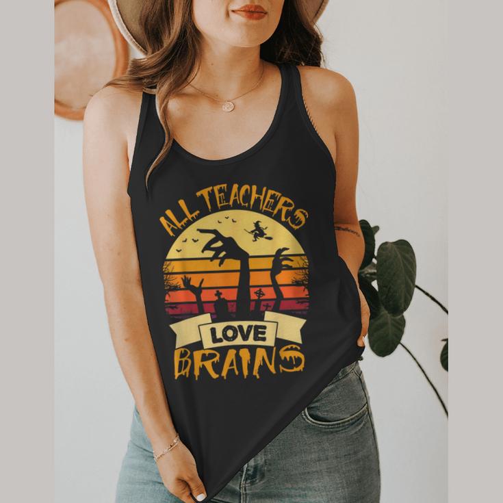 Halloween Teacher Shirt All Teachers Love Brains Halloween Men Women Flowy Tank, funny design Halloween Teacher Shirt All Teachers Love Brains Halloween Men Women Flowy Tank, funny design