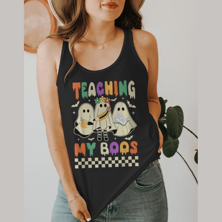 Halloween Teaching My Boos Cute Ghost Teacher Life Costume Flowy Tank, funny design Halloween Teaching My Boos Cute Ghost Teacher Life Costume Flowy Tank, funny design