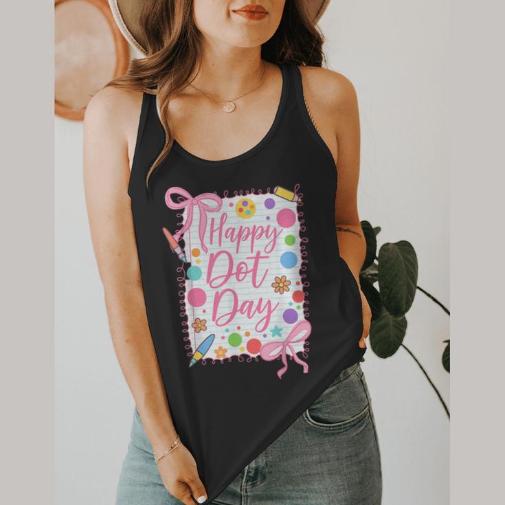 Happy Dot Day Bow Coquette For Teacher Girls Flowy Tank, funny design Happy Dot Day Bow Coquette For Teacher Girls Flowy Tank, funny design