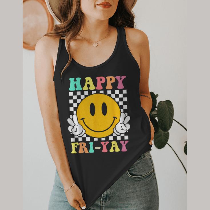 Happy Fri-Yay Teacher Friday Weekend School Flowy Tank, funny design