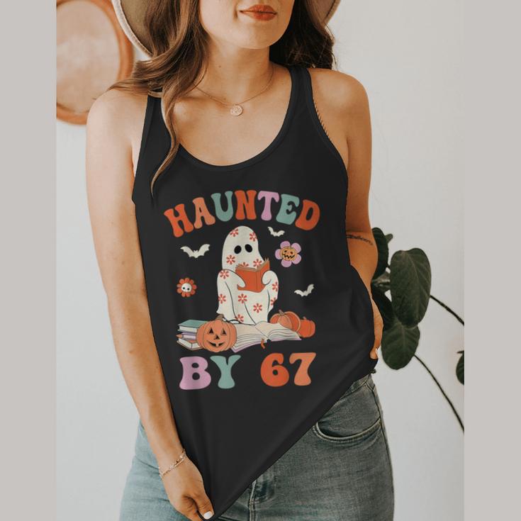 Haunted By 67 Boo Ghost Teacher 6 7 Halloween Costume Flowy Tank, funny design Haunted By 67 Boo Ghost Teacher 6 7 Halloween Costume Flowy Tank, funny design