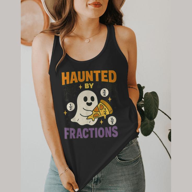 Haunted By Fractions Math Halloween Teacher Flowy Tank, funny design