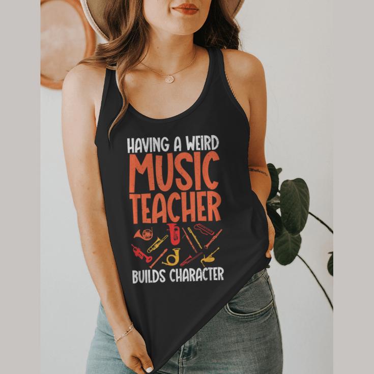 Having a Weird Music Teacher Builds Character Music Teacher Flowy Tank, funny design Having a Weird Music Teacher Builds Character Music Teacher Flowy Tank, funny design