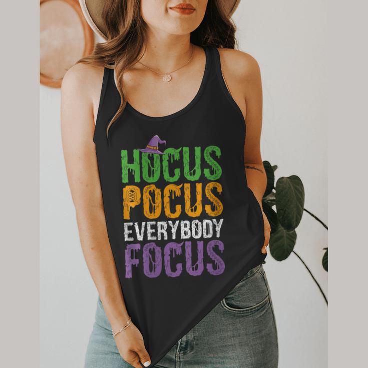 Hocus Pocus Everybody Focus Teacher Halloween Flowy Tank, funny design Hocus Pocus Everybody Focus Teacher Halloween Flowy Tank, funny design