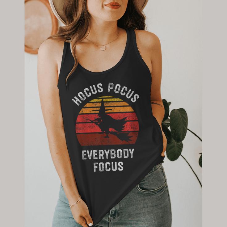 Hocus Pocus Everybody Focus Witch Halloween Teacher Women Flowy Tank, funny design Hocus Pocus Everybody Focus Witch Halloween Teacher Women Flowy Tank, funny design