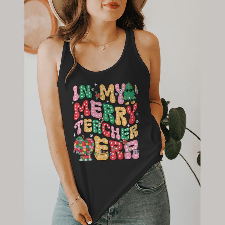 In My Holly Xmas Jolly Teacher Era Teacher Vibes Christmas Flowy Tank, funny design In My Holly Xmas Jolly Teacher Era Teacher Vibes Christmas Flowy Tank, funny design