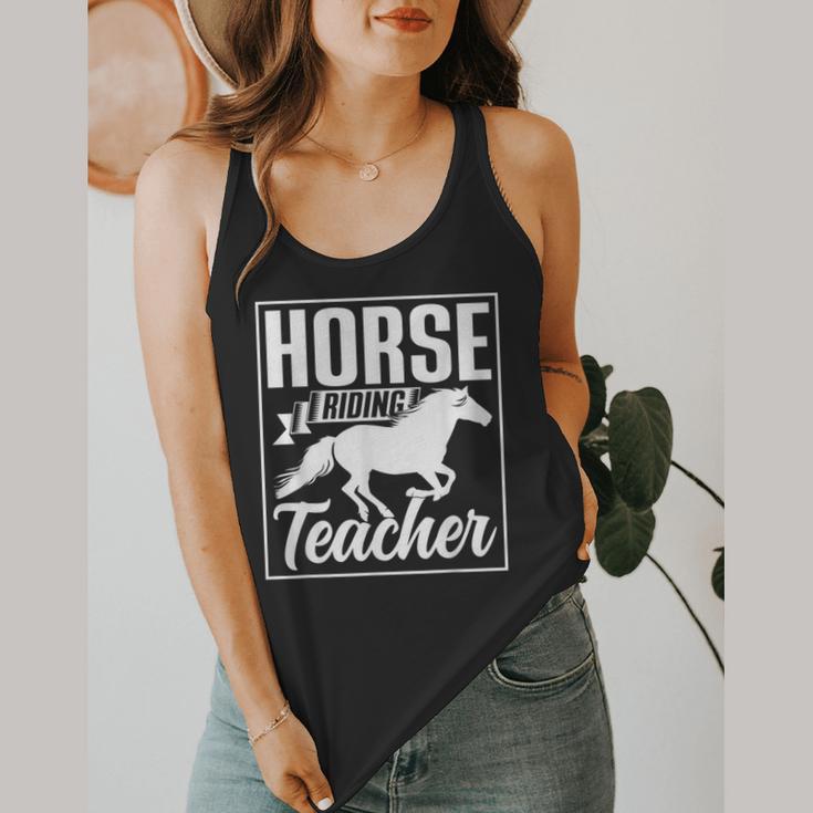 Horse Riding Teacher Rider Lover Equestrian Men Women Kids Flowy Tank, funny design
