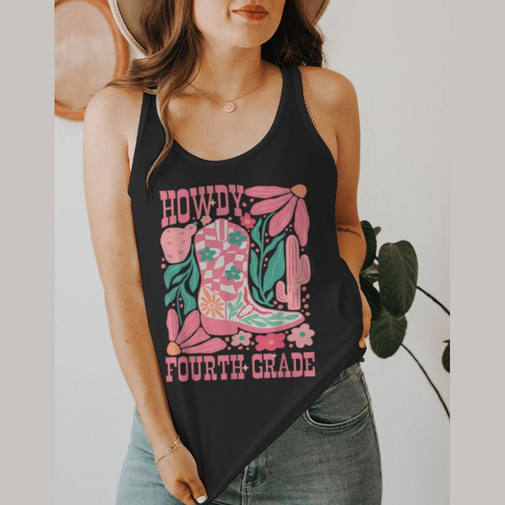 Howdy Fourth Grade Western 4th Grade Teacher Cowboy Cowgirl Flowy Tank, funny design Howdy Fourth Grade Western 4th Grade Teacher Cowboy Cowgirl Flowy Tank, funny design