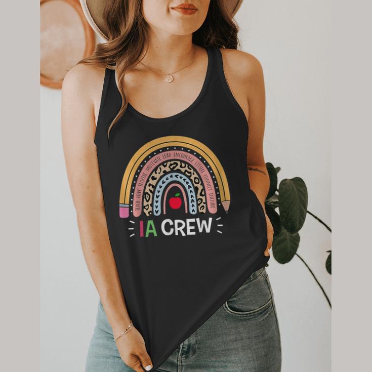 IA Crew Instructional Assistant Rainbow Teachers Aide Flowy Tank, funny design IA Crew Instructional Assistant Rainbow Teachers Aide Flowy Tank, funny design