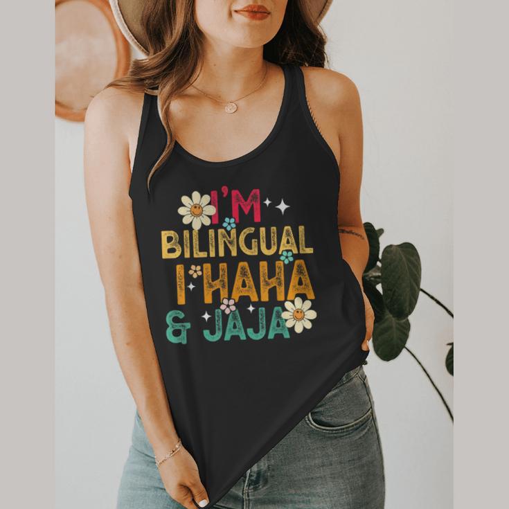 I’m Bilingual I Haha And Jaja Spanish Teacher Bilingual For Men Women Girls Kids Flowy Tank, funny design