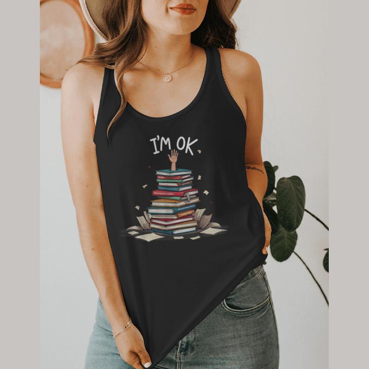 I'm Ok Read Book Reading Nerd Librarian Teacher School Flowy Tank, funny design I'm Ok Read Book Reading Nerd Librarian Teacher School Flowy Tank, funny design