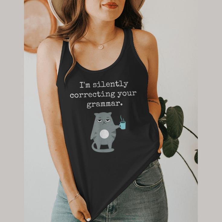 I'm Silently Correcting Your Grammar Sarcastic Teacher For Men Women Kids Flowy Tank, funny design I'm Silently Correcting Your Grammar Sarcastic Teacher For Men Women Kids Flowy Tank, funny design