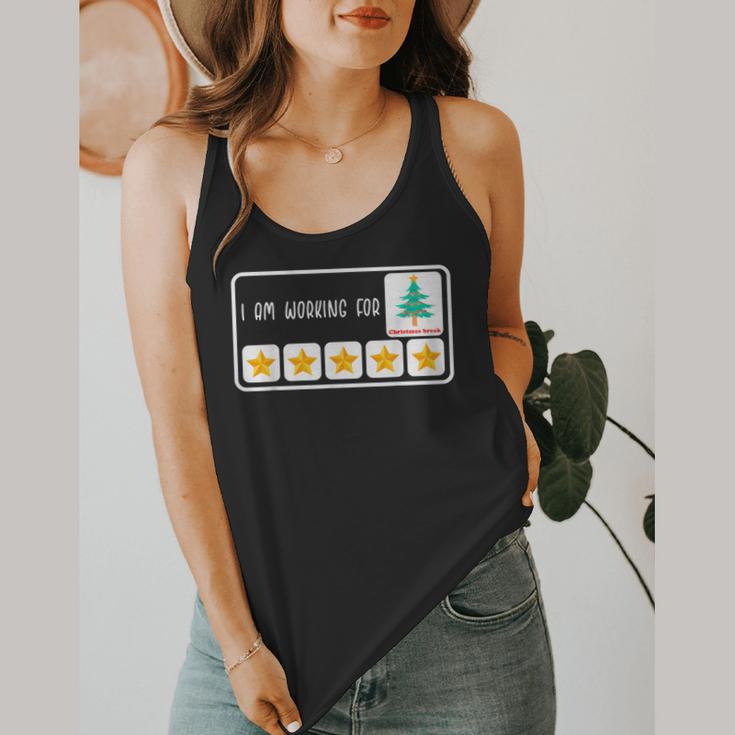 I'm Working For Christmas Break 5 Star Winter Teacher Stars Flowy Tank, funny design I'm Working For Christmas Break 5 Star Winter Teacher Stars Flowy Tank, funny design