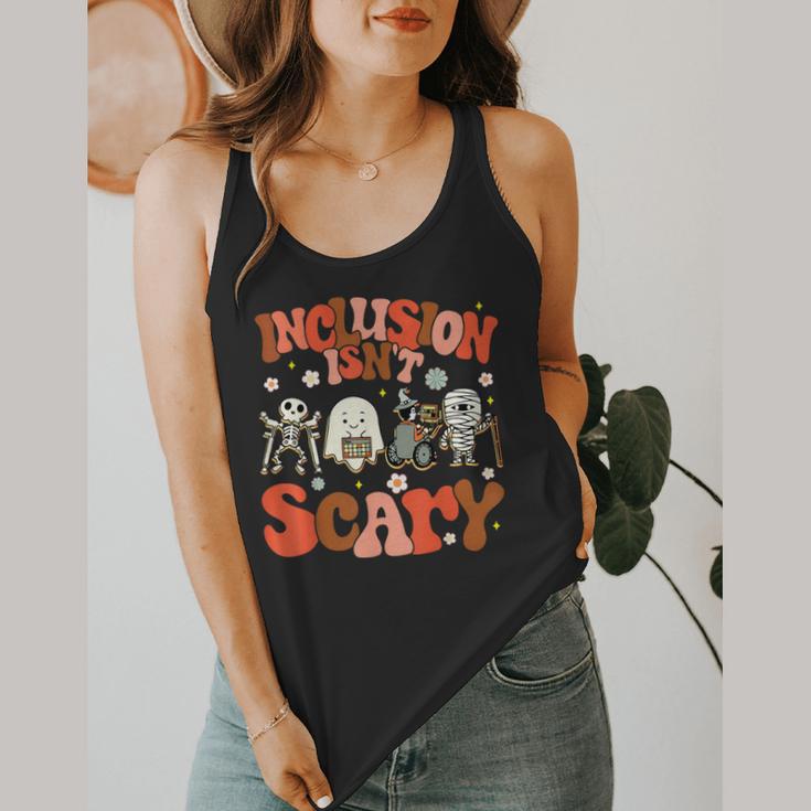 Inclusion Isn't Scary SLP Sped Teacher Halloween Flowy Tank, funny design Inclusion Isn't Scary SLP Sped Teacher Halloween Flowy Tank, funny design