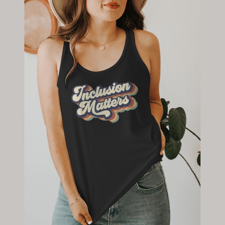 Inclusion Matters Retro Special Education Teacher Women Flowy Tank, funny design Inclusion Matters Retro Special Education Teacher Women Flowy Tank, funny design