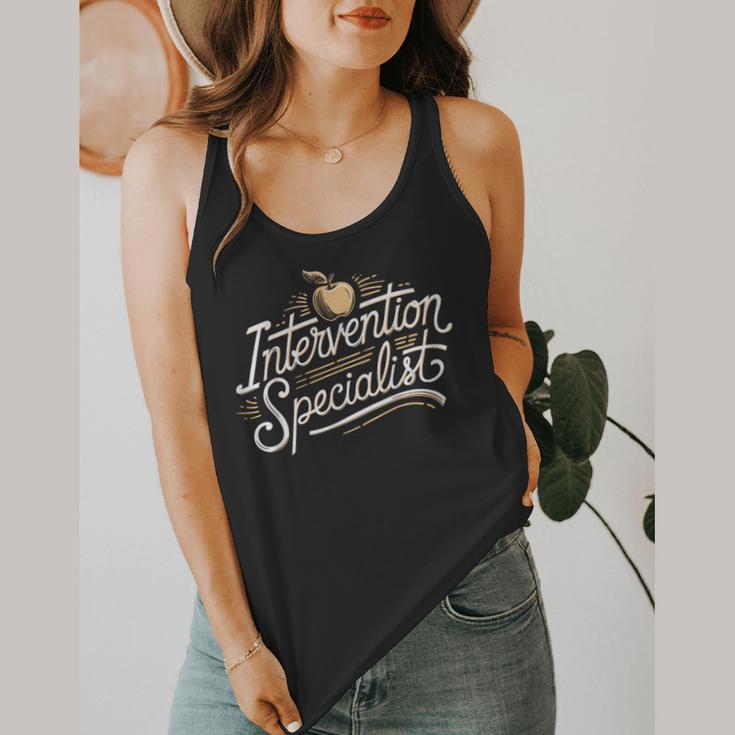 Intervention Teacher Intervention Specialist Flowy Tank, funny design Intervention Teacher Intervention Specialist Flowy Tank, funny design