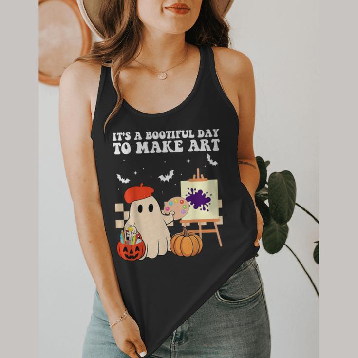 It's A Bootiful Day To Make Art Groovy Art Teacher Halloween Flowy Tank, funny design It's A Bootiful Day To Make Art Groovy Art Teacher Halloween Flowy Tank, funny design