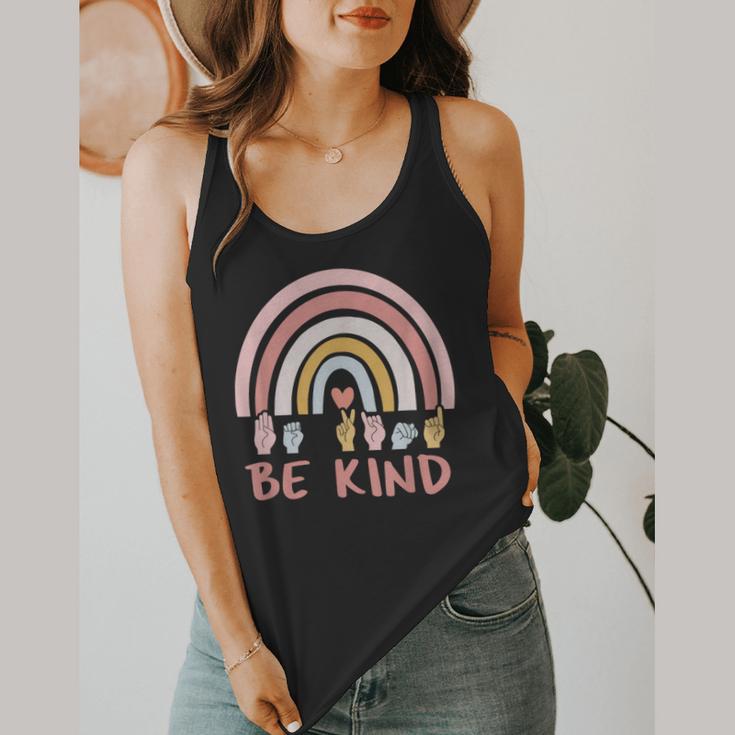 Be Kind ASL Sign Language Deaf SPED Teacher Kids Men Women Flowy Tank, funny design Be Kind ASL Sign Language Deaf SPED Teacher Kids Men Women Flowy Tank, funny design
