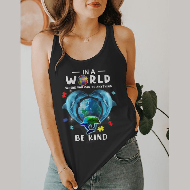 Be Kind Dolphin Autism Awareness Back To School Teacher Men Women Kids Flowy Tank, funny design Be Kind Dolphin Autism Awareness Back To School Teacher Men Women Kids Flowy Tank, funny design