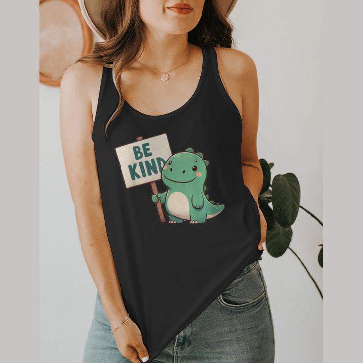 Be Kind Teacher Anti-Bullying Dino Kindness Women Men Boys Flowy Tank, funny design Be Kind Teacher Anti-Bullying Dino Kindness Women Men Boys Flowy Tank, funny design