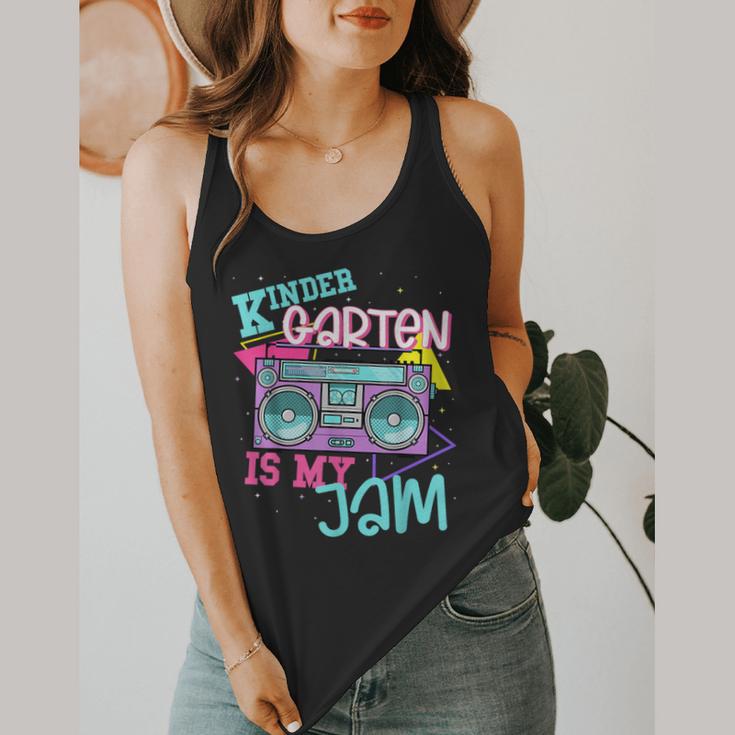 Kindergarten Is My Jam Cute Teacher Shirt 80's 90's Styl Flowy Tank, funny design