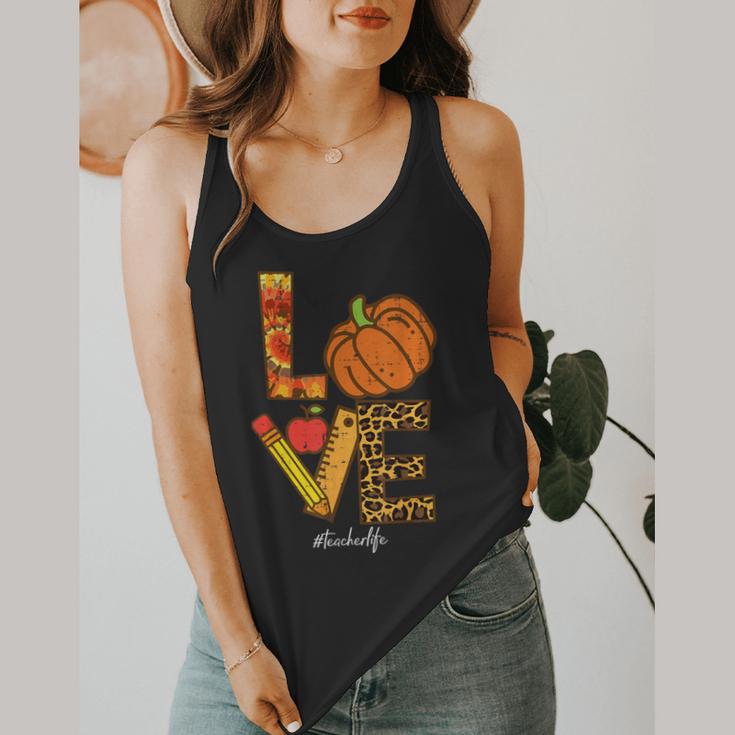 Leopard Pumpkin Love Teacher Life Thanksgiving Fall Women Flowy Tank, funny design Leopard Pumpkin Love Teacher Life Thanksgiving Fall Women Flowy Tank, funny design