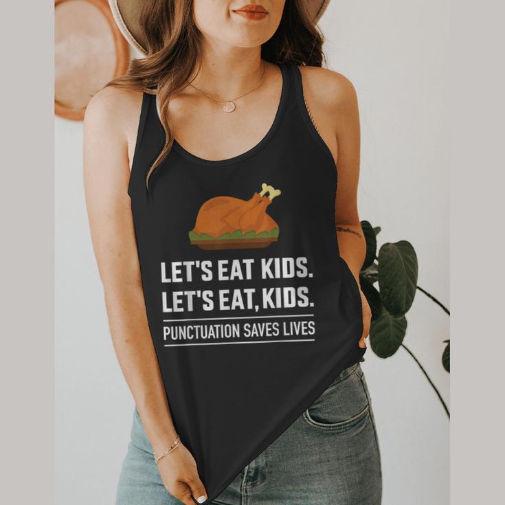 Let's Eat Kids Grammar For Thanksgiving Teacher Flowy Tank, funny design Let's Eat Kids Grammar For Thanksgiving Teacher Flowy Tank, funny design