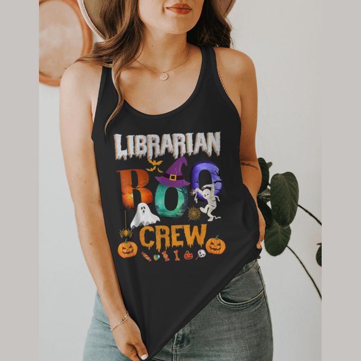 Librarian Boo Crew Teacher Student Halloween Costume Flowy Tank, funny design Librarian Boo Crew Teacher Student Halloween Costume Flowy Tank, funny design