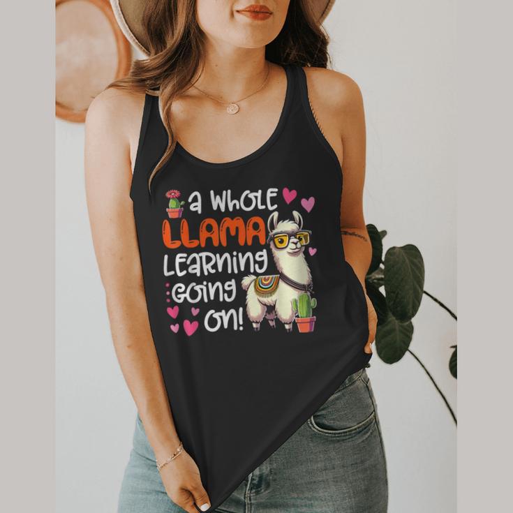Llama Learning Teachers Students Alpaca Lover Back To School Flowy Tank, funny design Llama Learning Teachers Students Alpaca Lover Back To School Flowy Tank, funny design
