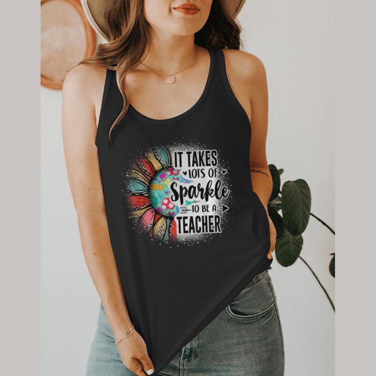 It Take Lots Of Sparkle To Be A Teacher With Sunflower Flowy Tank, funny design It Take Lots Of Sparkle To Be A Teacher With Sunflower Flowy Tank, funny design