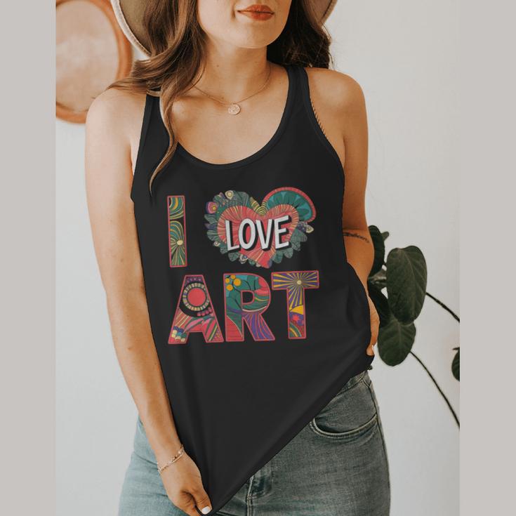 I Love Art Artist Painter Colorful Painting Art Teacher Flowy Tank, funny design I Love Art Artist Painter Colorful Painting Art Teacher Flowy Tank, funny design