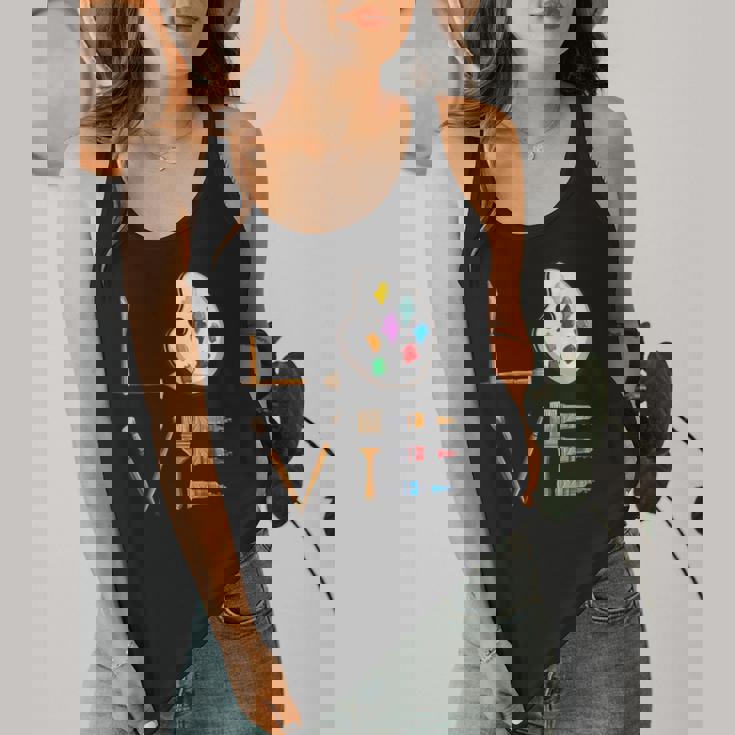 Love Art For Artist Art Teacher Flowy Tank, funny design