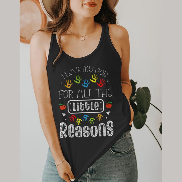 I Love My Job For All The Little Reasons Kid Daycare Teacher Flowy Tank, funny design I Love My Job For All The Little Reasons Kid Daycare Teacher Flowy Tank, funny design