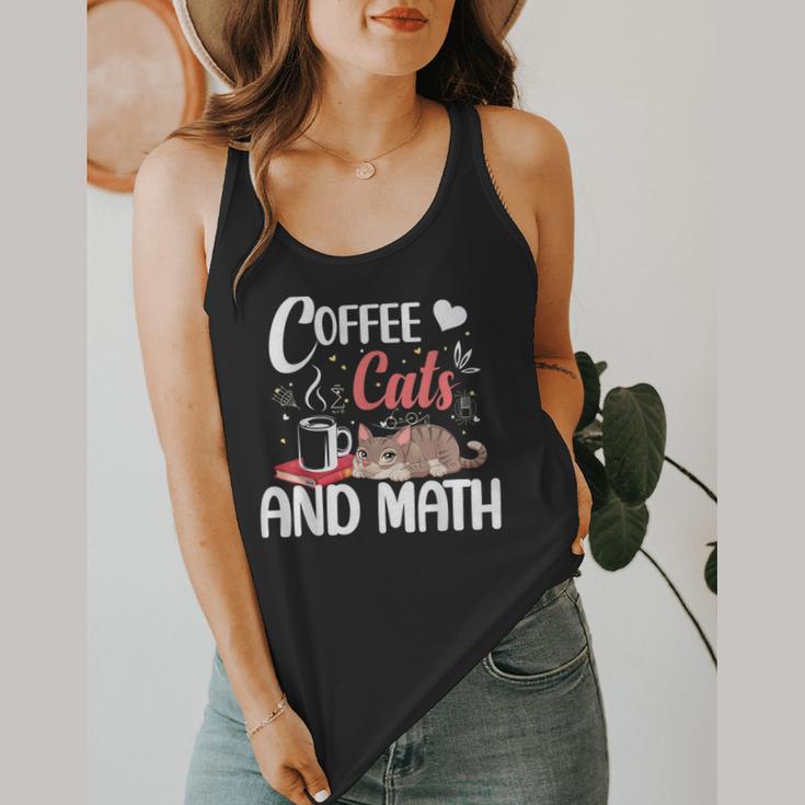 I Love Math Cats And Coffee Heart Mathematics Teacher Flowy Tank, funny design I Love Math Cats And Coffee Heart Mathematics Teacher Flowy Tank, funny design
