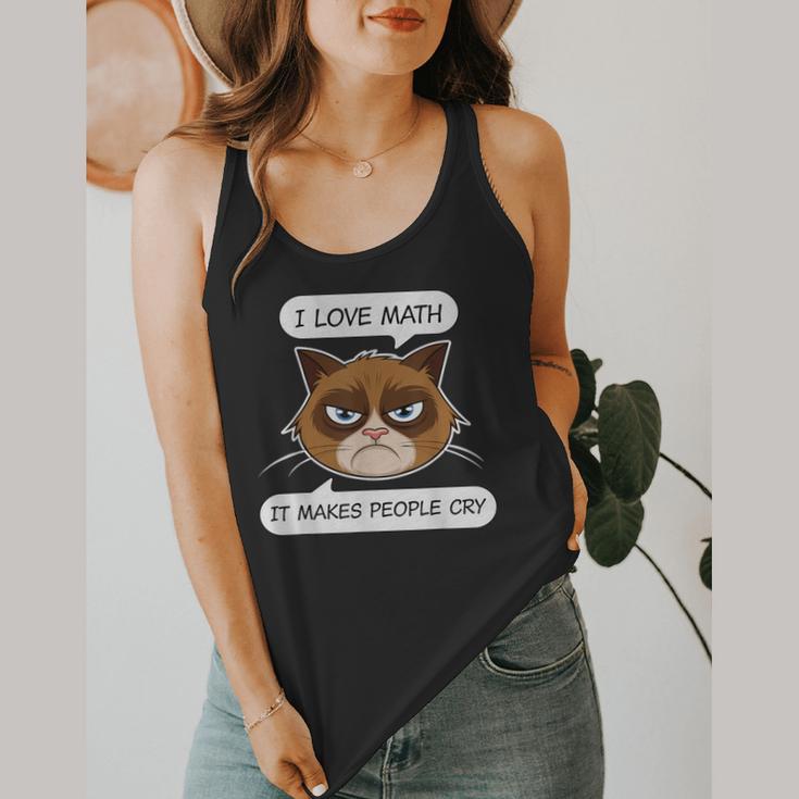 I Love Math It Makes People Cry Math Teacher Flowy Tank, funny design