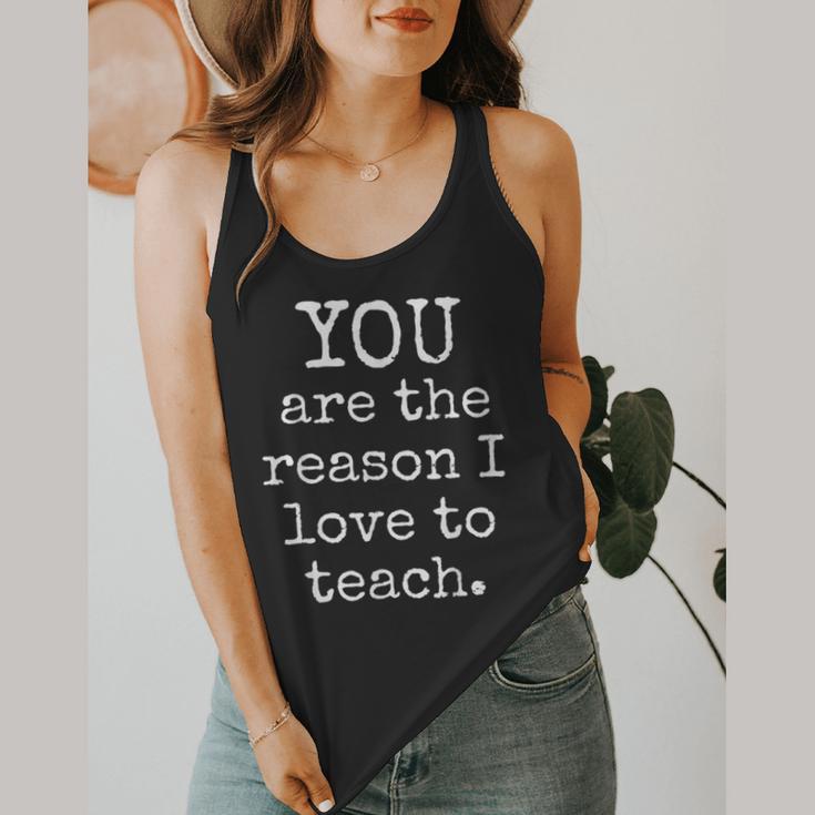 Love To Teach Positive Affirmation Kind Motivational Teacher Flowy Tank, funny design