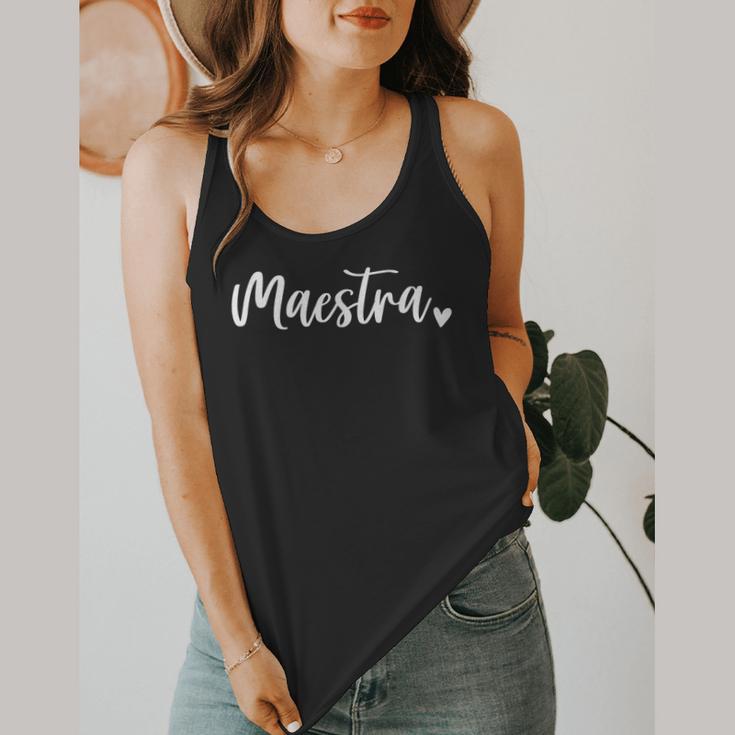 Maestra Cute Bilingual Spanish Teacher Flowy Tank, funny design Maestra Cute Bilingual Spanish Teacher Flowy Tank, funny design