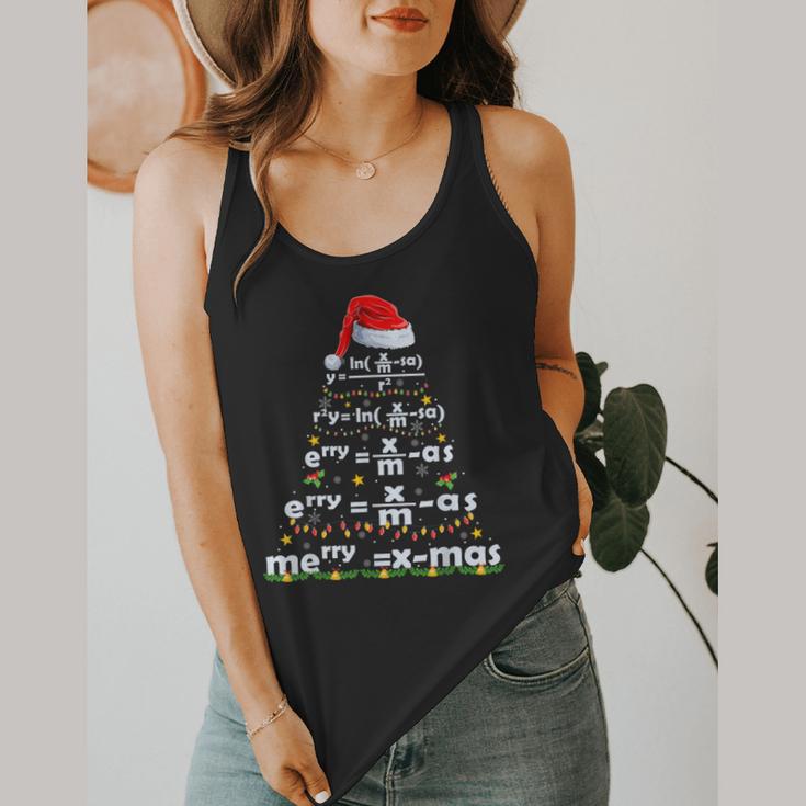 Math Equation Merry X-Mas Math Teacher Christmas Humor Men Women Kids Flowy Tank, funny design