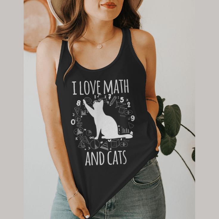 Math Nerd Math Teacher Cat Lover I Love Math And Cats Flowy Tank, funny design Math Nerd Math Teacher Cat Lover I Love Math And Cats Flowy Tank, funny design