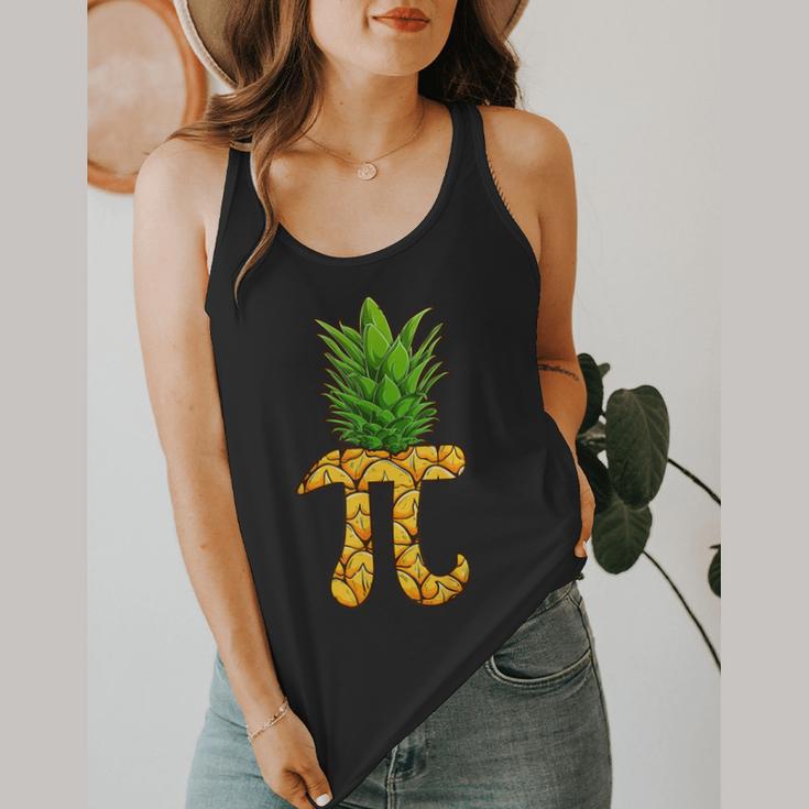 Math Teacher Hawaiian Shirts Pineapple Pi Day Symbol Flowy Tank, funny design